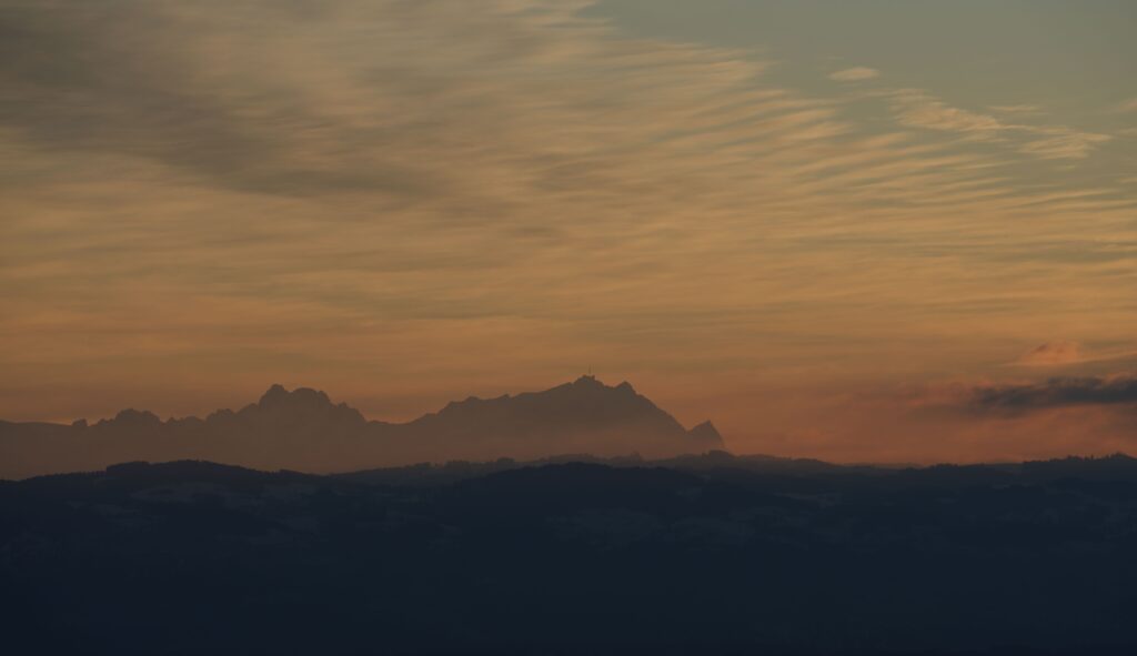 Säntis im Abendrot