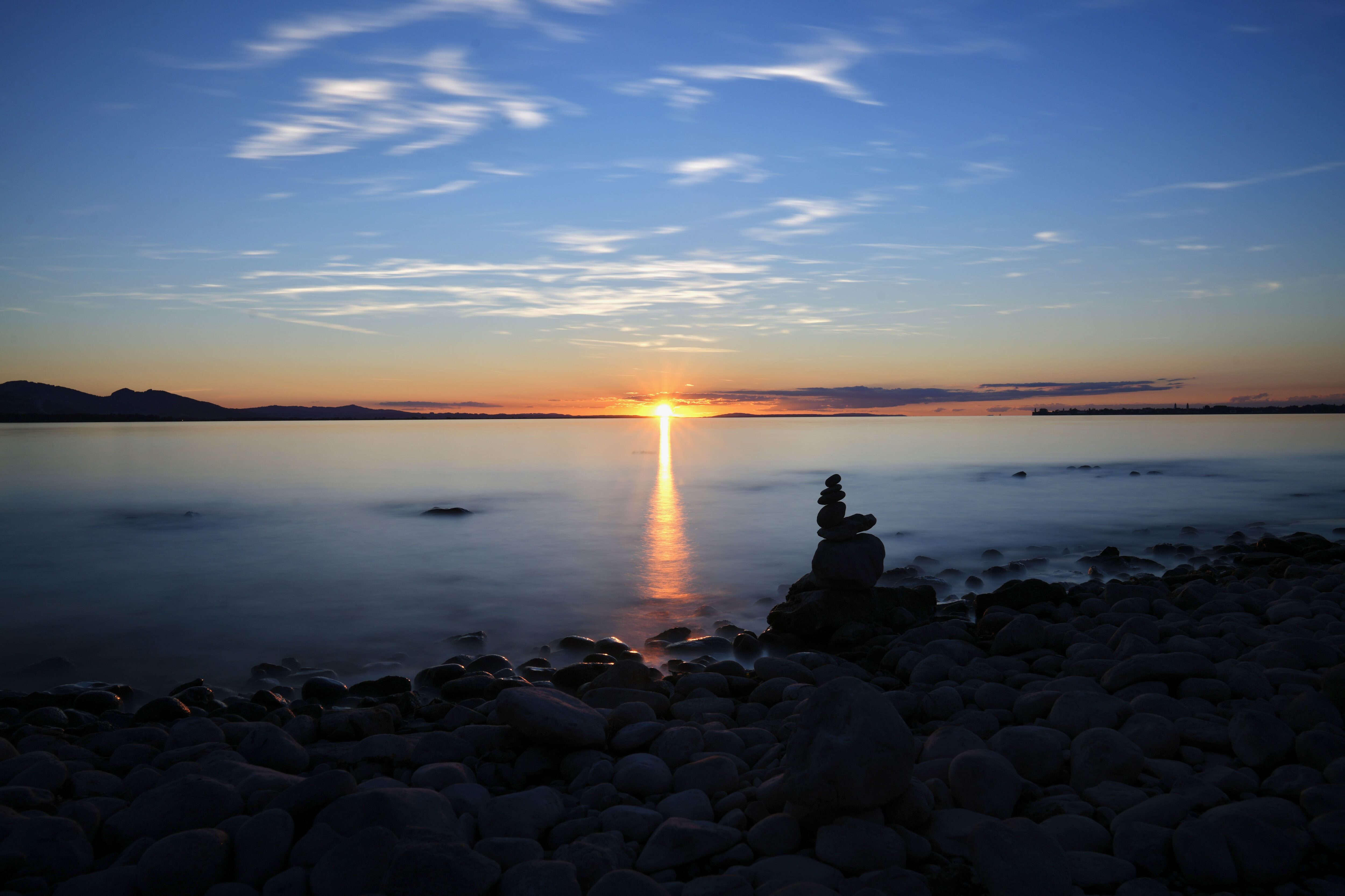Sonnenuntergang am Bodensee bei Bregenz